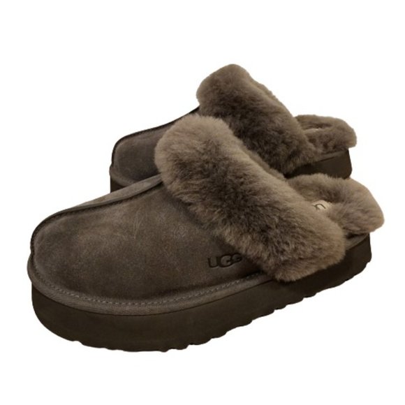 UGG Gray Slip-On Platform Slippers | Women’s Size 9 - Picture 3 of 10